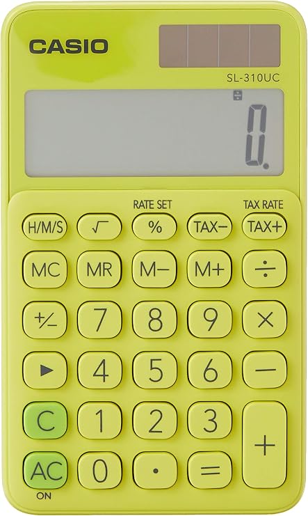 Casio SL-310UC-YG Cep Tipi 10 Hane Sarı Hesap Makinesi