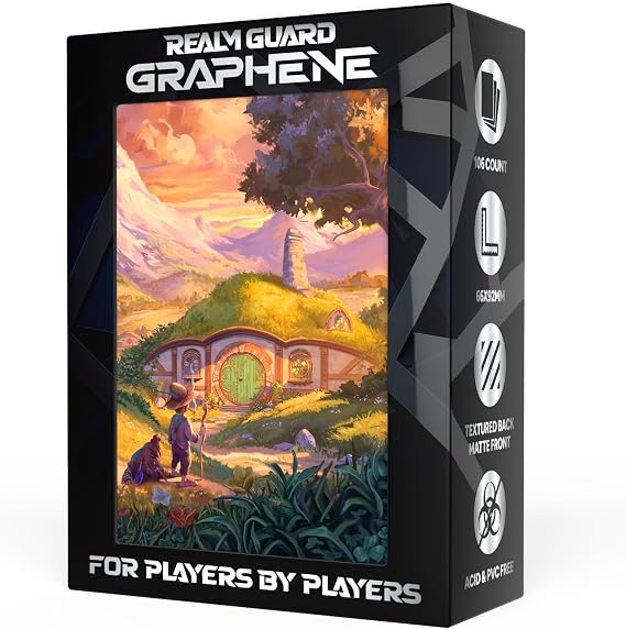 (Halfling Tranquility V1) 100% Hand-Drawn 100ct Textured Matte TCG/MTG Card Art Sleeves by Realm Guard