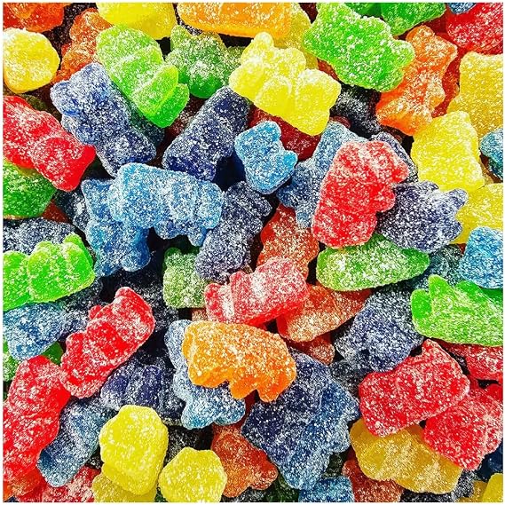 Vegan Mega Value Sour Fizzy Bears Fruit flavour Pick n Mix Jelly sweets Kw -Vegan, Gluten-Free, Vegetarian & Gelatine-Free | Perfect for Candy Salads (1Kg)
