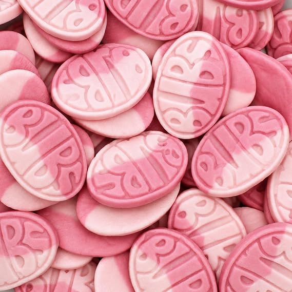 BUBS Wild Strawberry & Pomegranate Oval Sweets 500g Sweet Pouch