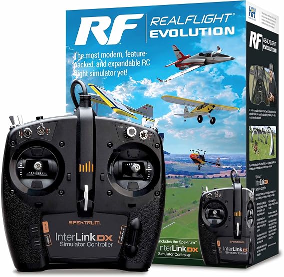 REALFLIGHT Evolution RC Flight Simulator with Interlink DX Controller