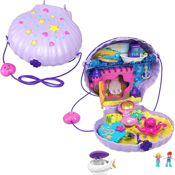 Polly Pocket Tiny Power Seashell Purse Compact