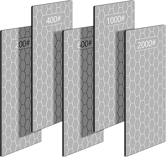 Befun 5PCS Diamond Sharpening Stones, Diamond Stone 200/400/600/1000/2000#