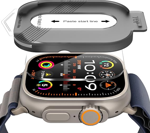 Diruite 2 Piece Screen Protector for Apple Watch Ultra 4/3/2/1 49 mm