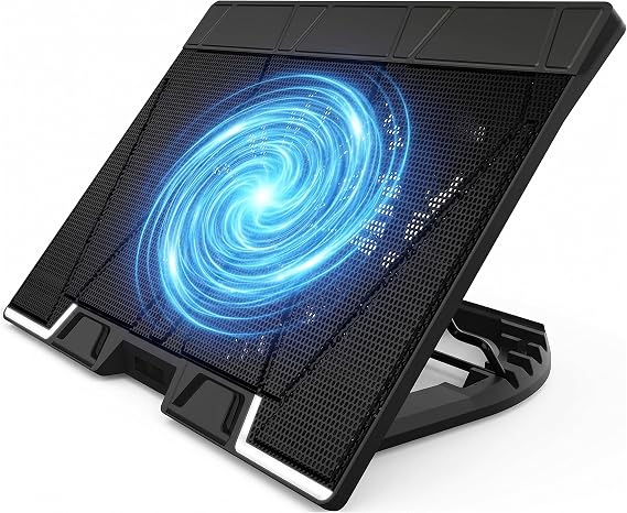 Zalman NS3000 Dizüstü Bilgisayar Soğutucu Pedi, 17 inç'e kadar Oyun Dizüstü Bilgisayarı için Yüksek Performanslı Soğutma Standı, Ayarlanabilir Yükseklikler (6 Seviyeli), USB Powered w/USB-C Hub,