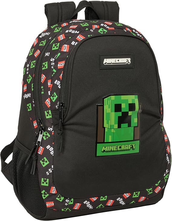 MINECRAFT - Children's School Backpack, Ideal for Children of Different Ages, Comfortable and Versatile, Quality and Resistance, 32 x 16 x 44 cm