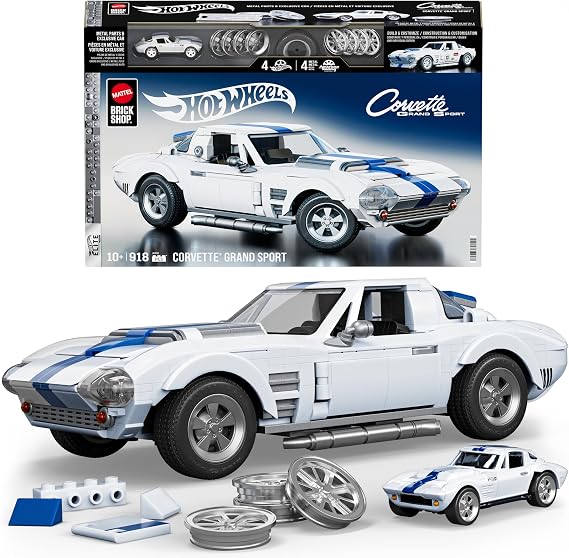 ​Mattel Brick Shop Hot Wheels Elite Series Construction Kit Corvette Grand