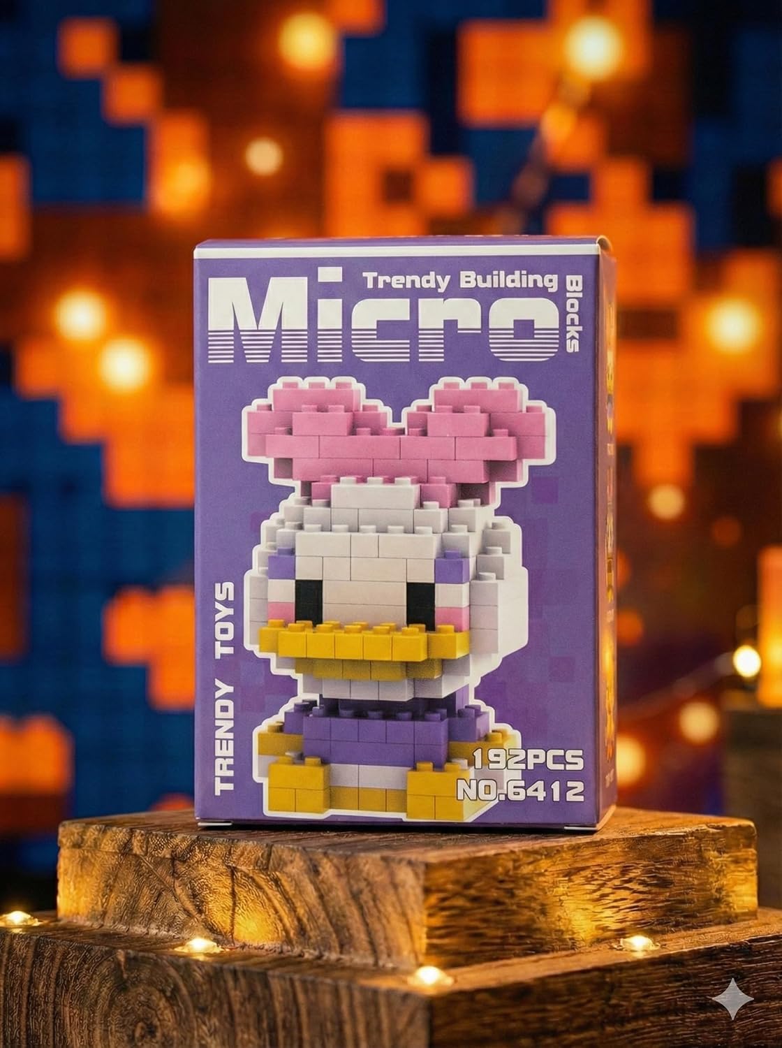 BRICKS Mini Blok Figür Seti 145 Parça, Sevimli Karakter Yapı Seti, Koleksiyonluk Masaüstü Dekor (Ördek)