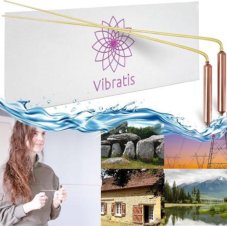 Vibratis Premium Model Dowsing Rod Brass and Copper 34.5 x 11.5 cm