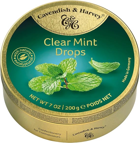 Cavendish & Harvey | Clear Mint Drops | 7 Ounce Tin
