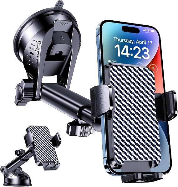 Das Armaturenbrett Handyhalterung Auto [Super Saugnapf] Handy Halterung Auto Universal 360° Drehbar kfz Handyhalterung Handy Halter für iPhone Android Lautsprecher Halterungen