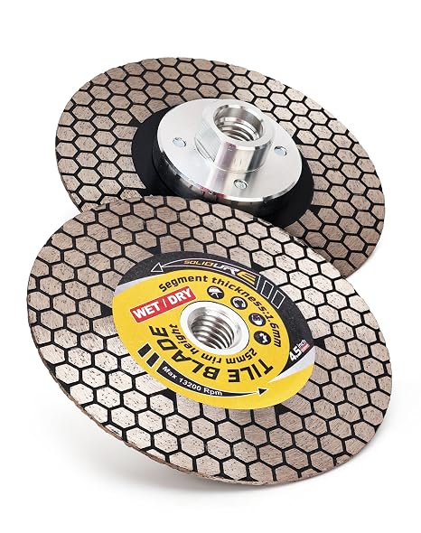 Diamond Cutting Disc 115mm x M14 Dual Function Porcelain Blade for Cutting and Grinding Ceramic Tiles Porcelain Granite Marble