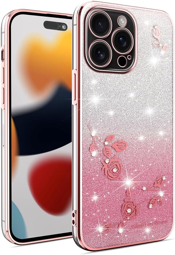 透明 花柄ケースfor OnePlus Nord CE4 Lite 5G 用おしゃれ フラワー スマートケース 花 用 Phone Case, 女子 耐衝撃 軽量 画面レンズ保護 Phone Cover, for OnePlus Nord CE4 Lite 5G 透明 携帯カバー-ピンク