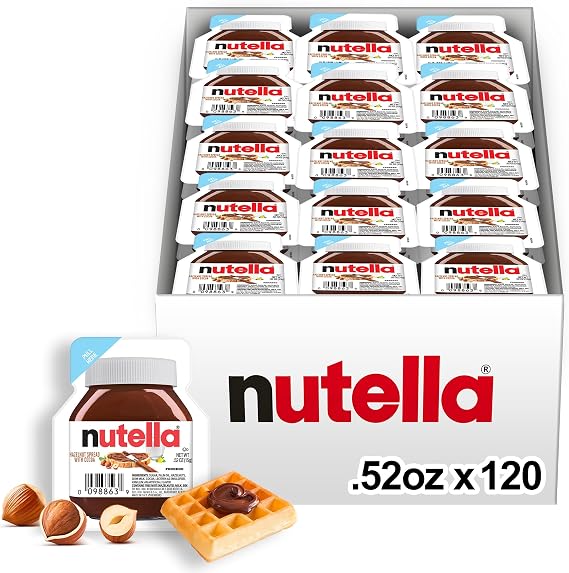 Nutella, 36 Individual Nutella Single Serve packs Net Weight .52 ounces each by Nutella