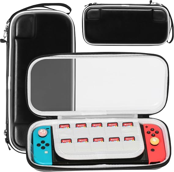 Diruite Carrying Case for Nintendo Switch/Switch OLED Accessory Case, Transparent and Visible Portable Protective Case for Nintendo Switch/Switch OLED Storage Bag