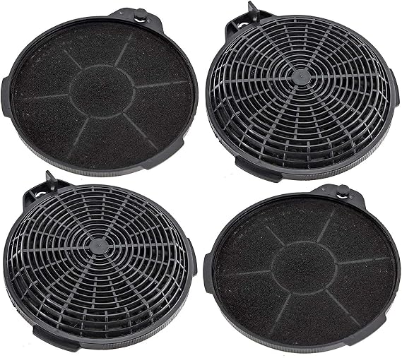 SPARES2GO Carbon Charcoal Vent Filters compatible with Cooke & Lewis CARBFILT4 Extractor Cooker Hood (Pack of 4)