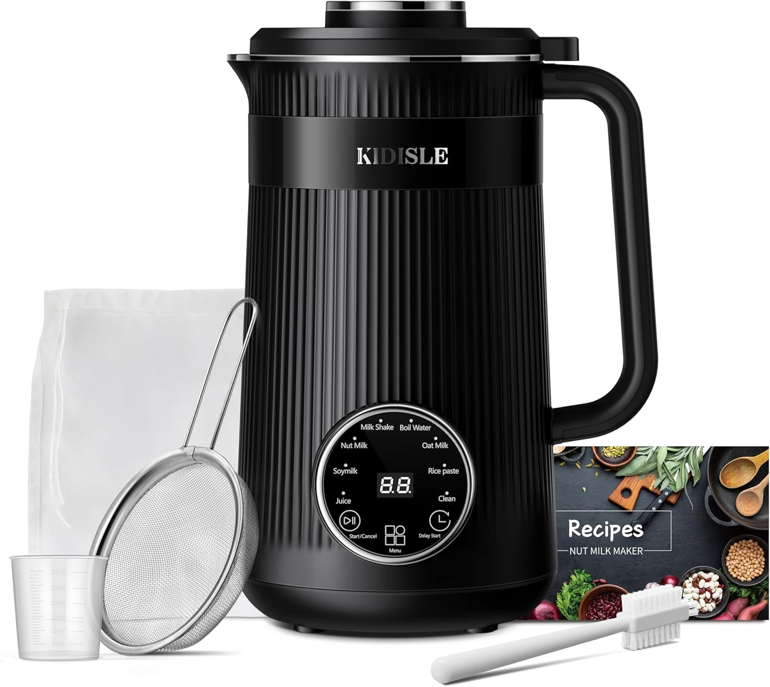 32oz Automatic Soy Machine for Homemade Almond, Oat, Coconut, Soy, Plant Based Milks and Non Dairy Beverages with Delay StartKeep WarmSelf-CleaningBoil Water