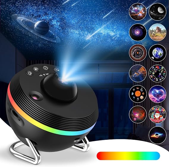 Galaxy Projector 13 Film Discs with Realistic Dynamic Stars Trails