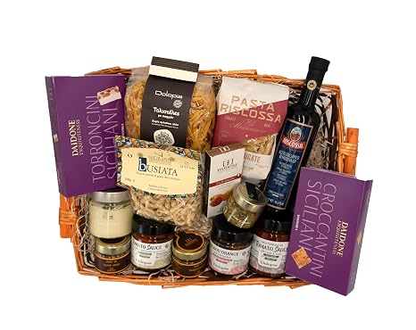 Die Scheune GmbH - Gift Basket Italy Caesar with Appetizers Pasta Tomato Sauce Pesto and Patés from Italy and the Mediterranean - Delicatessen Gift Basket Deluxe Premium