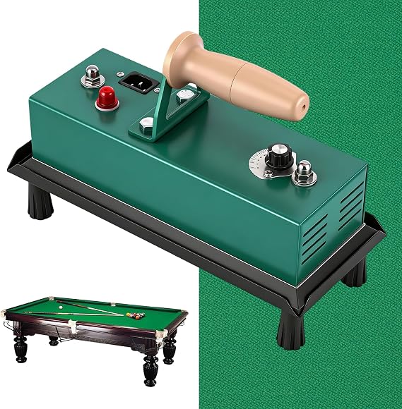 Billiards Table Cloth Iron, 300mm Adjustable Temperature Snooker Table Iron, Thermostatic Pool Snooker Accessories Quick Iron Pool Tablecloth for Billiard Games Room, Playroom Clubs, Home