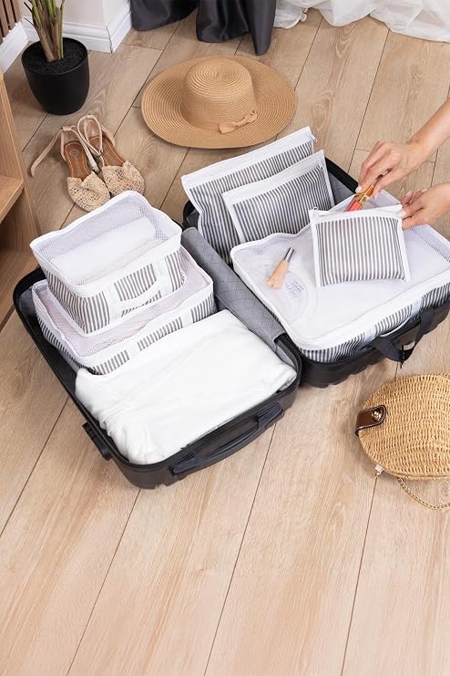 6 Parça Bavul Organizer Seyahat Çantası Valiz Düzenleyici Bebek Hastane Çıkışı Çanta (Standart, Adet, 6)