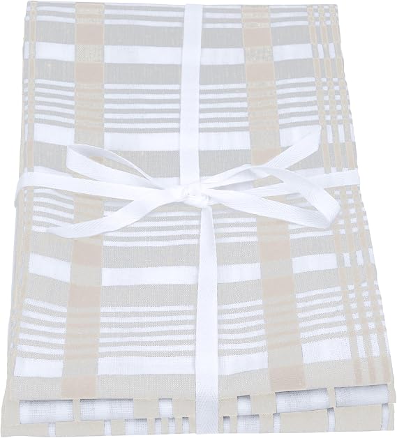 Dexam Love Colour Set Of 3 Extra Large Tea Towels, 90cm x 60cm, Stone Beige