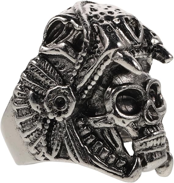 PACKOVE Skull Head Ring Halloween Ring Men Devil Skull Gothic Punk Halloween Gothic Skeleton Jewelry for Party