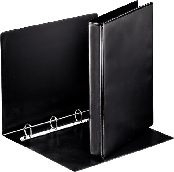 Esselte 4 Ring Binder, PP, Holds up to 190 Sheets, 42 mm Spine, 49733 - A4, Black