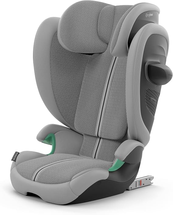 CYBEX Gold child car seat Solution G2 Plus, For ages 3 to 12 year olds (100 - 150 cm), Max. 50 kg, For cars with and without ISOFIX, Stone Grey (gray)
