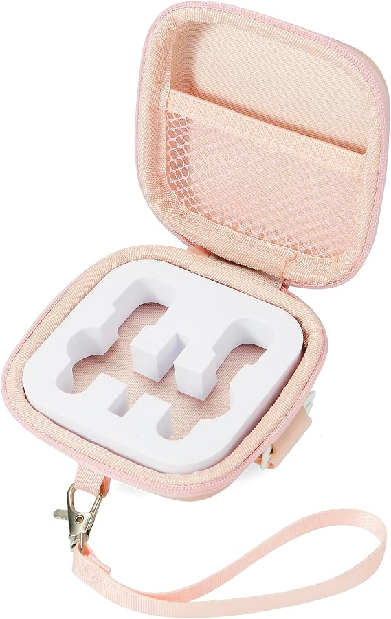 Wireless Microphone Case Lav Mic Pouch Mini Microphone Case for Wireless Lavalier Microphones Lavalier Mic Lapel Mics Plug-Play Clip on Mini Microphone (Pink)