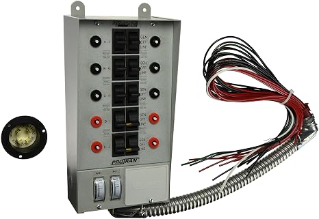 RELIANCE CONTROLS 30Amp (4Prong 10Circuit) Indoor Transfer Switch 30310A