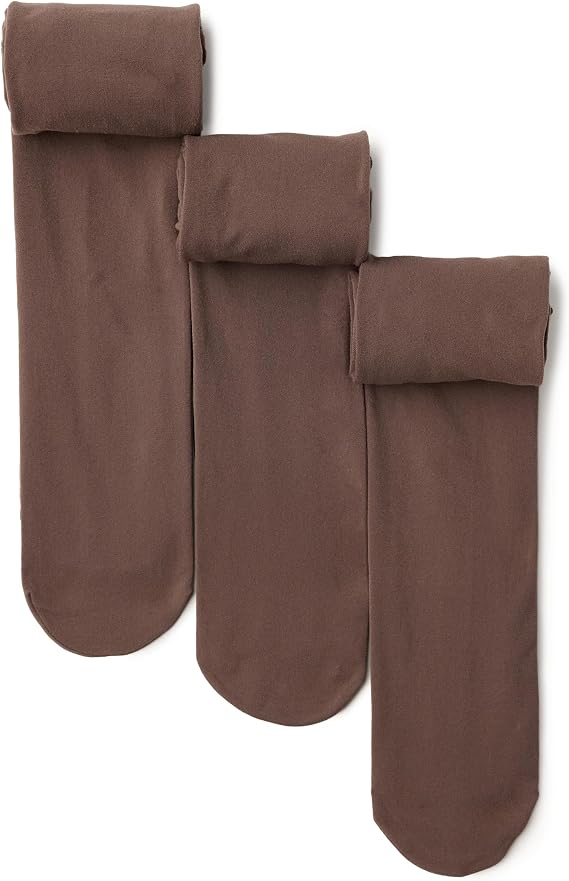 Amazon Essentials Girls' Footed Dance Tights, 3 Pairs