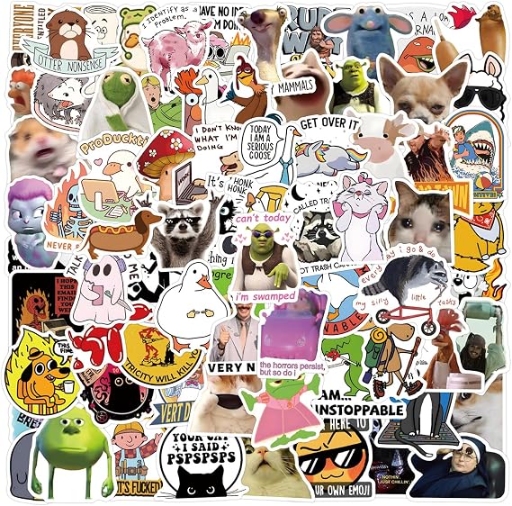 110Pcs Funny Stickers, Waterproof Cute Stickers, Aesthetic Stickers for Water Bottle, Laptop, Scrapbooking, Phone, Journals, Skateboard, Gifts for Women, Girls