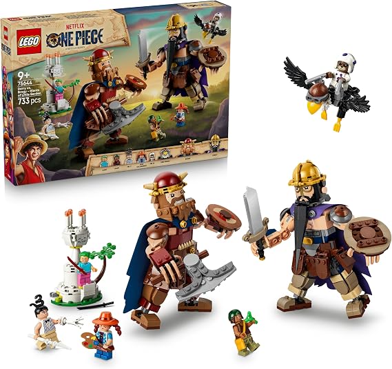 LEGO One Piece Woogey vs. Boogey - Giant of Little Garden - Interactive Toy with 2 Action Figures and 5 Mini Figures - Gift for Boys Girls and Fans from 9 Years - 75644