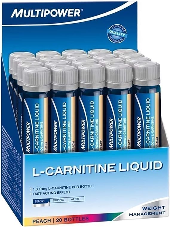 Multipower L-Carnitine Liquid - Peach Flavored 1 Pack (1 x 500 g)