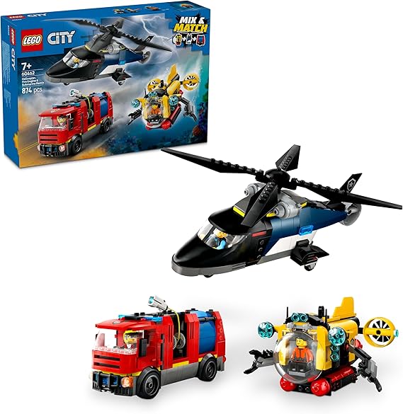 LEGO City Helikopter, İtfaiye Kamyonu ve Denizaltı Karışımı 60462
