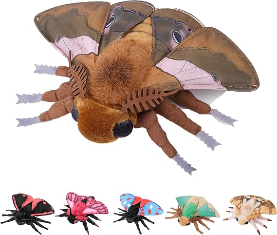 lilizzhoumax Simulation Ginkgo moth Plush Toy 10.62inch Soft Realistic Ginkgo moth Stuffed Animal Plush Toy for Kids Insect lovers Boys and Girls Gifts Home Decoration brown
