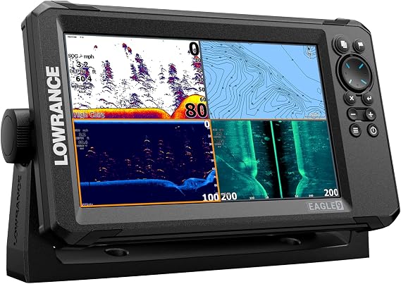 Lowrance Eagle 4インチ、5インチ、7インチ、9インチの魚群探知機、IPSスクリーン付き。