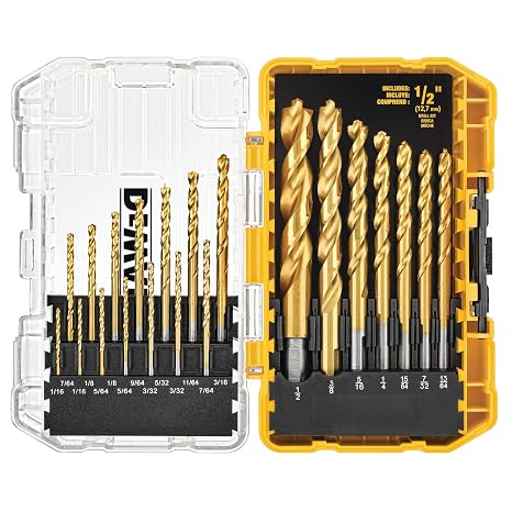 DEWALT DW1361 Titanium Pilot Point Drill Bit Set, 21-Piece