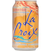La Croix Naturally Essenced | 0 Calorie | 0 Sweetener | 0 Sodium | Sparkling Water 355ml (Pack of 48) (Orange)