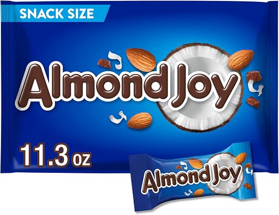 Almond Joy Candy Bars| Snack Size| 11.3 oz