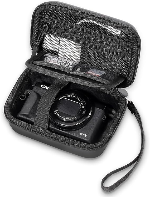 ProCase Digital Camera Case for Canon G7X Mark II/III, SX740 -Black