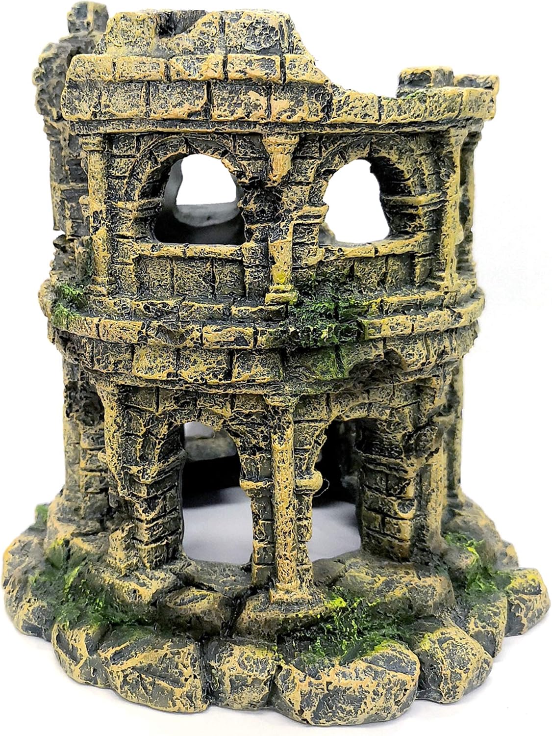 M2cbridge Antique Roman Column Ruins European Castle Aquarium Decorations Fish Tank Hideout Rocks Roman Column Round