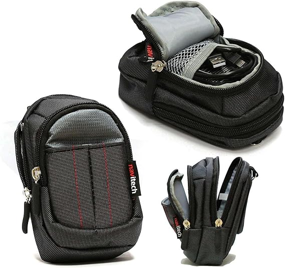 Navitech Black Compact Camera Case Compatible with fceoul 4K 64MP Digital Camera