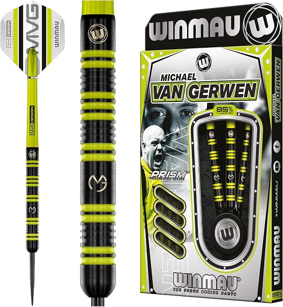 WINMAU Darts - 85% Pro Series Professional Dart Set with Dart Flights and Dart Shafts (Stems)
