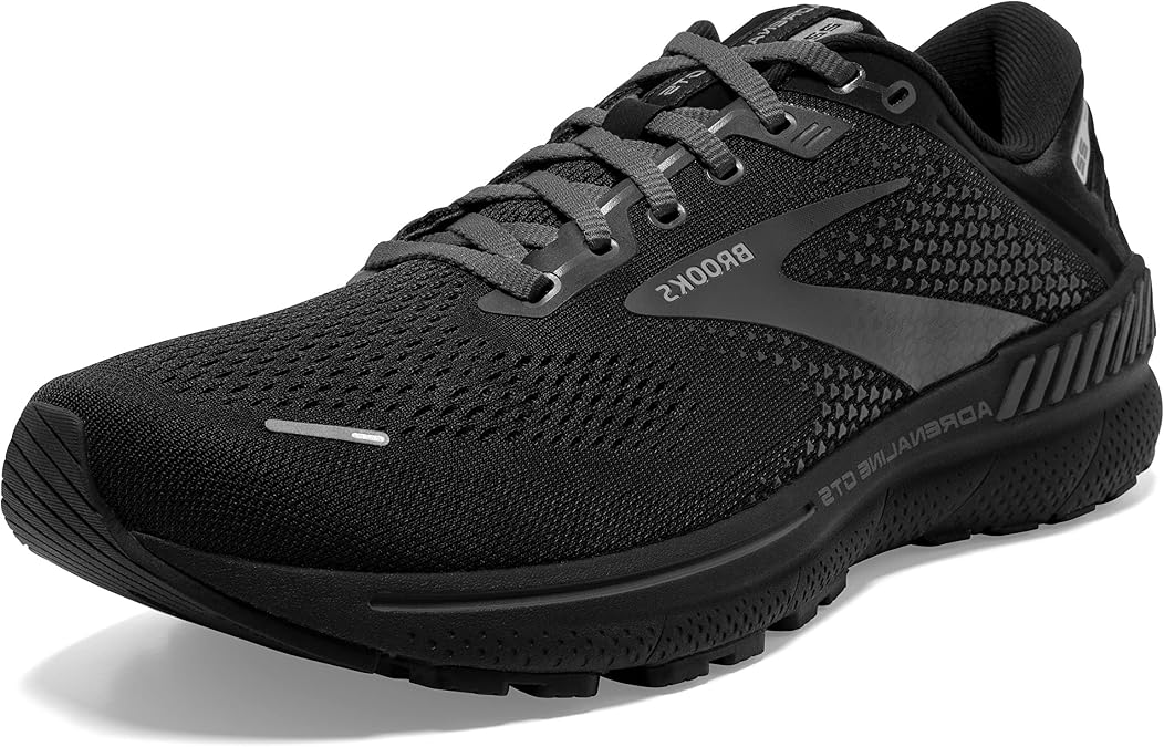 Brooks Adrenaline GTS 22 Black/Black/Ebony 10 D M, Black/Black/Ebony, 27.0 cm