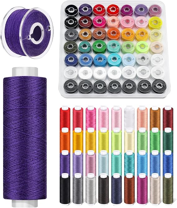 Sewing Thread, 92 PCS 36 Color Sewing Machine Thread and Bobbins