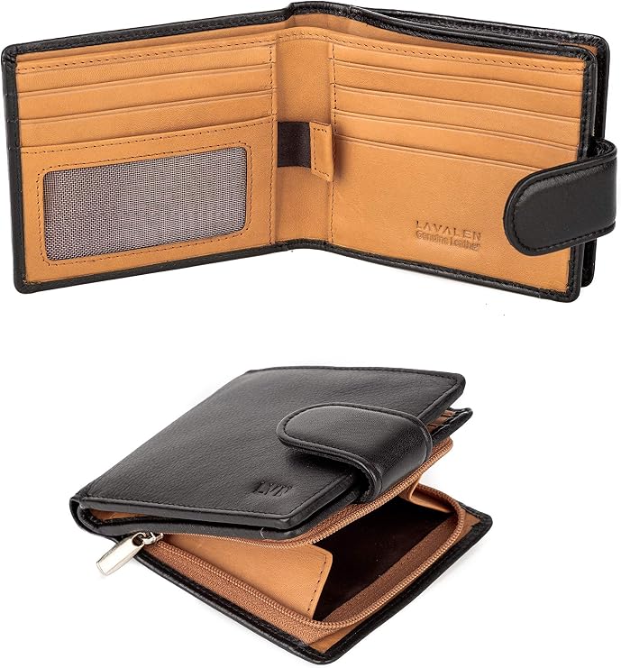 Wallets for Men RFID Genuine Leather - Wallet Man with Coin Purse Large Capacity Handmade - Men's Wallets - Young Man Leather Wallet - Original Gifts.…