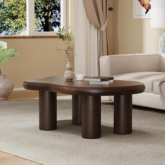 Modern Cloud Coffee Table, Brown