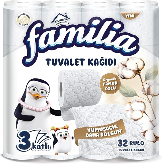 Familia 3 Katlı Tuvalet Kağıdı 32'li 1 Paket (1 x 32 Adet)